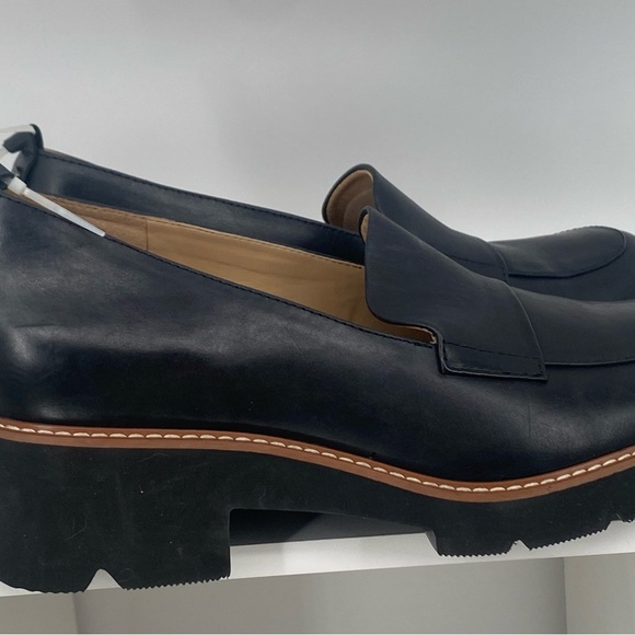 Naturalizer Black Leather Chunky Loafers NWOT 10W - Picture 3 of 6